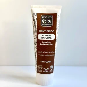 Dentífrico blanco natural regaliz y carbon