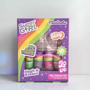 Set diseño de uñas super girl